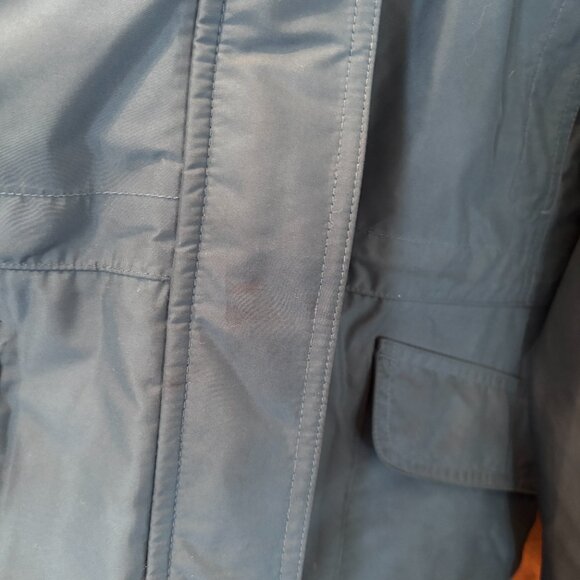 Women’s L.L. Bean Hooded Coat Thinsulate Winter Small 0FJS3 Blue Pockets - Picture 13 of 14
